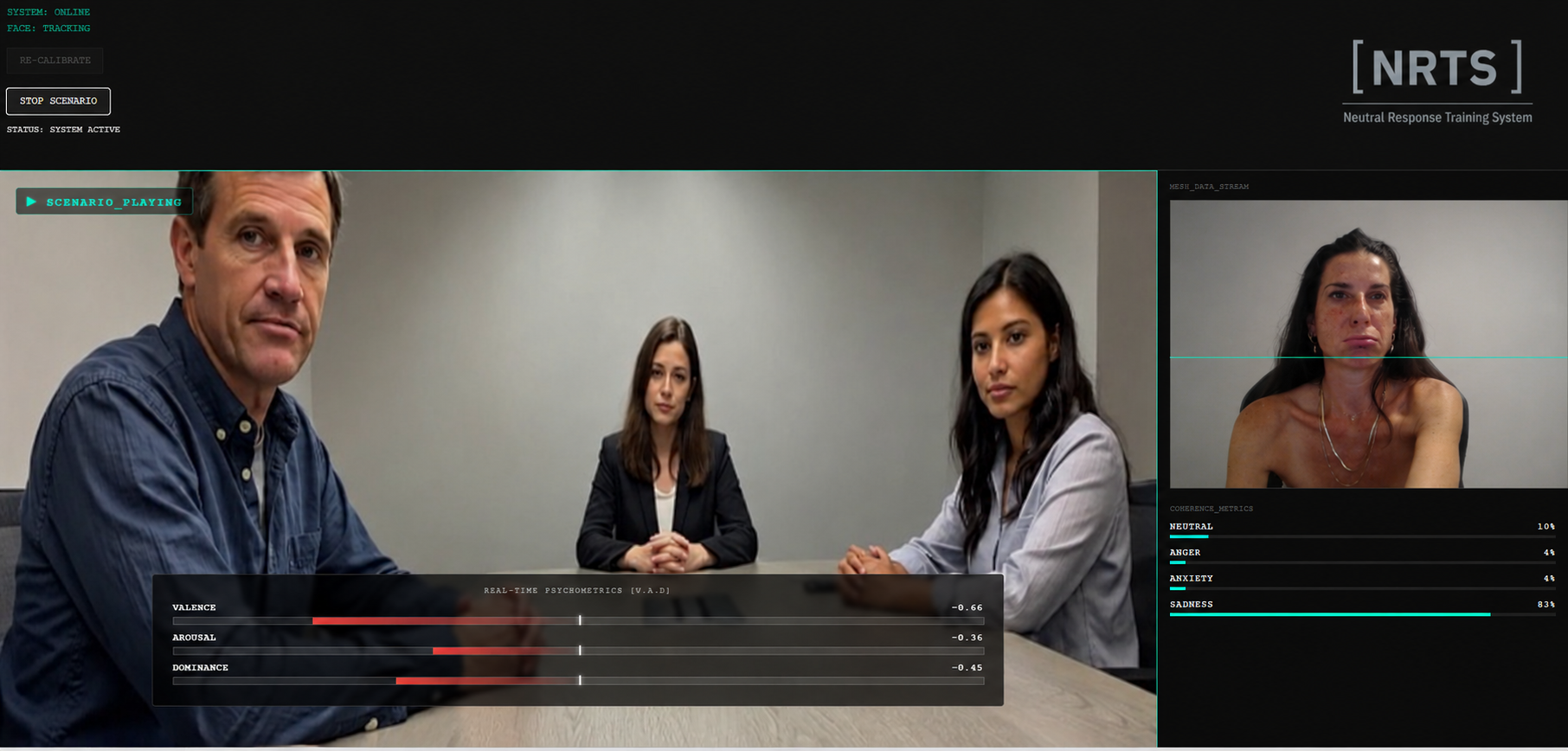 Conflict exposure phase — NRTS live interface